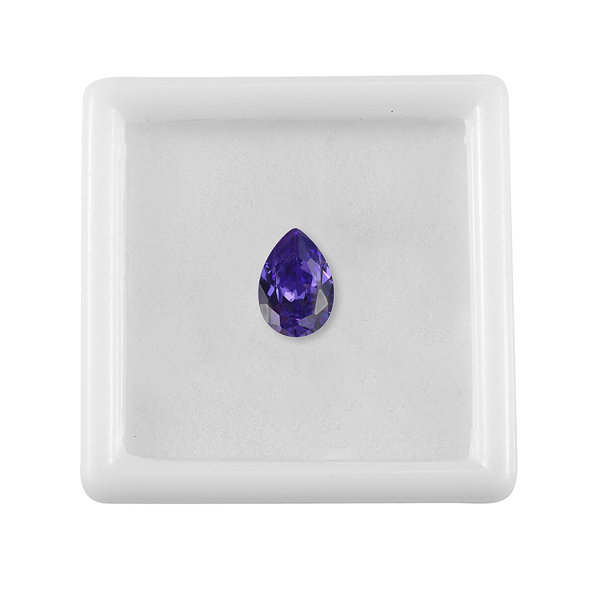 2.88 Ct. Blue Cubic Zirconia Loose Gemstone in Pear Shape 8063769 3
