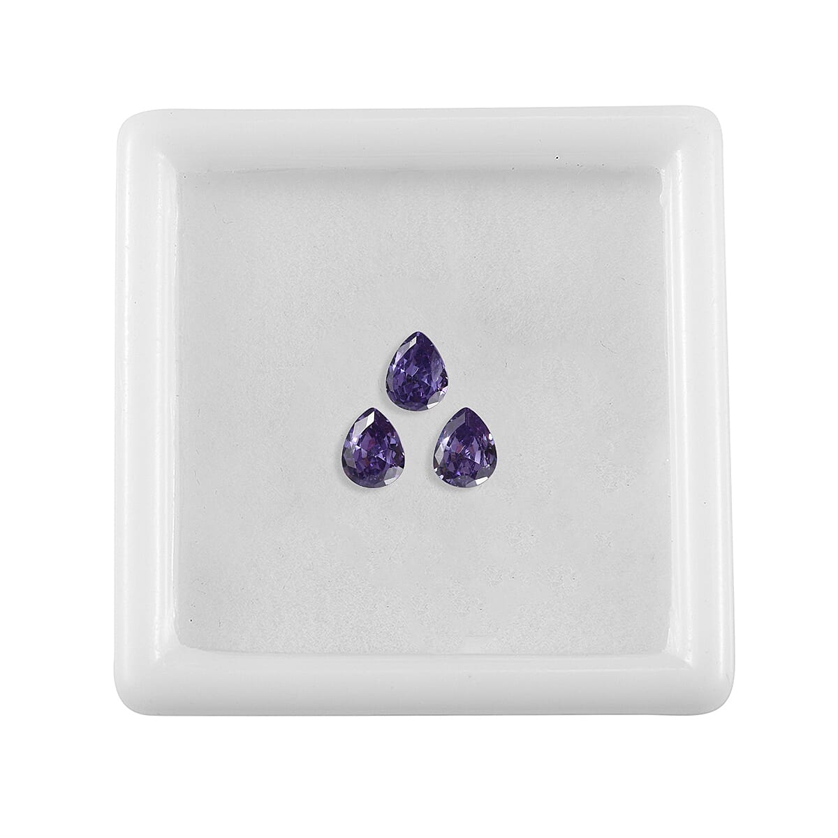 Set of 3 Blue Cubic Zirconia Loose Gemstones in Pear Shape 1.41 Ct. 8063770 3