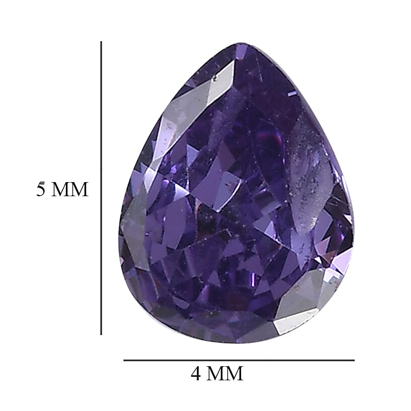 Set of 3 Blue Cubic Zirconia Loose Gemstones in Pear Shape 1.41 Ct. 8063770 4