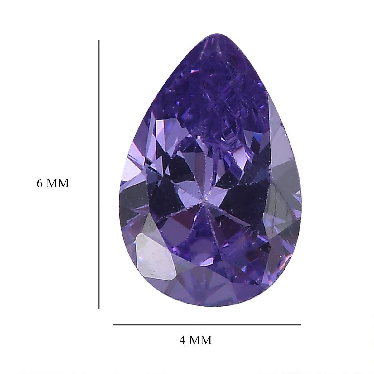Set of 3 Blue Cubic Zirconia Loose Gemstones in Pear Shape 1.71 Ct. 8063771 4