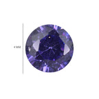 Blue Cubic Zirconia Round Shape Gemstone 1.26 Ct.