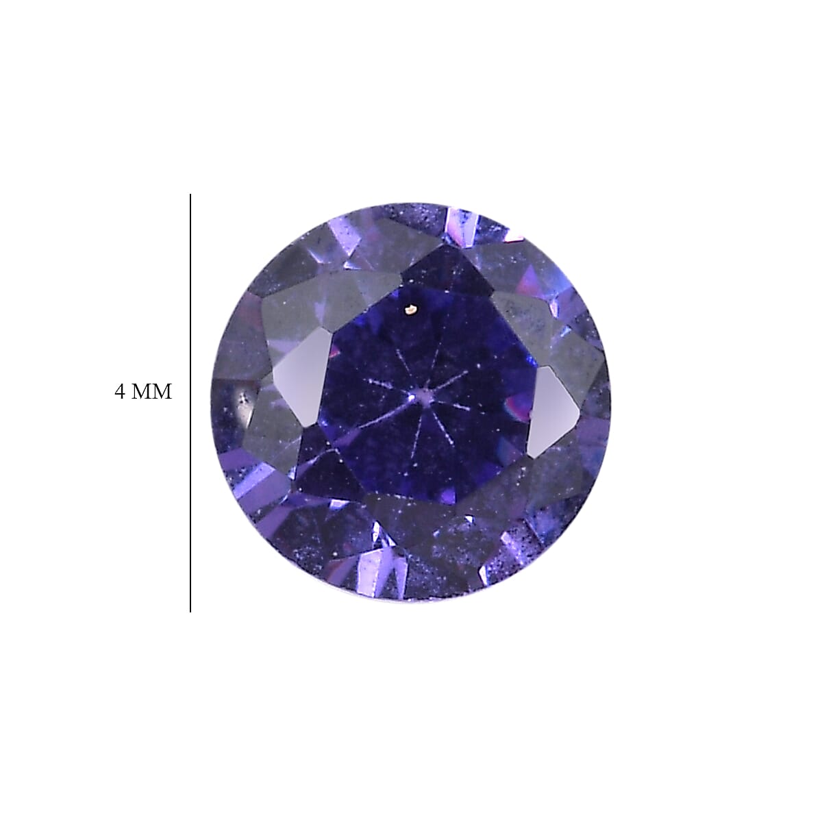 1.26 Ct. Set of 3 Blue Cubic Zirconia Loose Gemstones in Round Shape 8063772 4