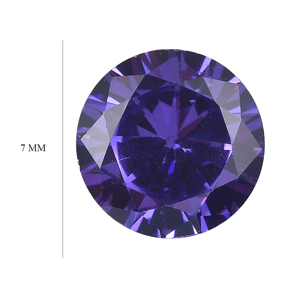 2.02 Ct. Blue Cubic Zirconia Loose Gemstone in Round Shape 8063774 4