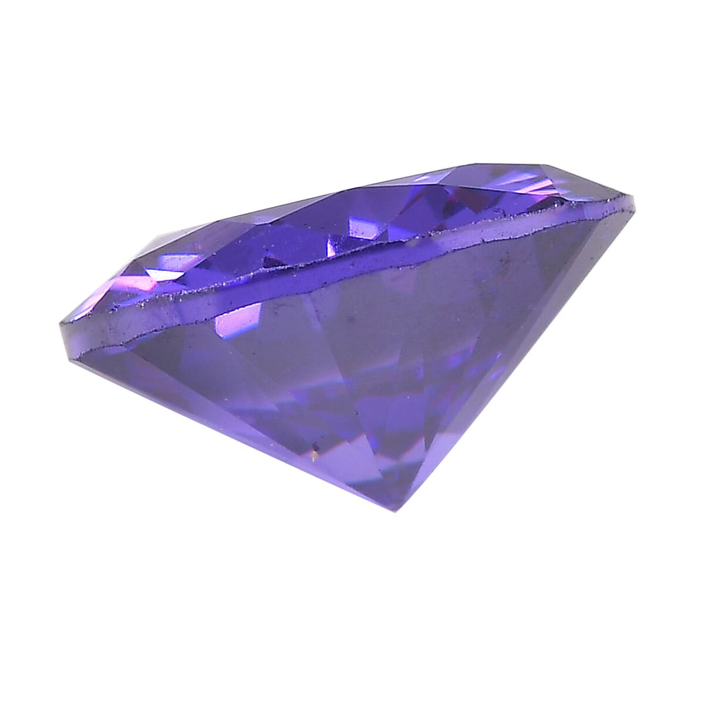 Blue Cubic Zirconia Round Shape Gemstone 3.1 Ct.