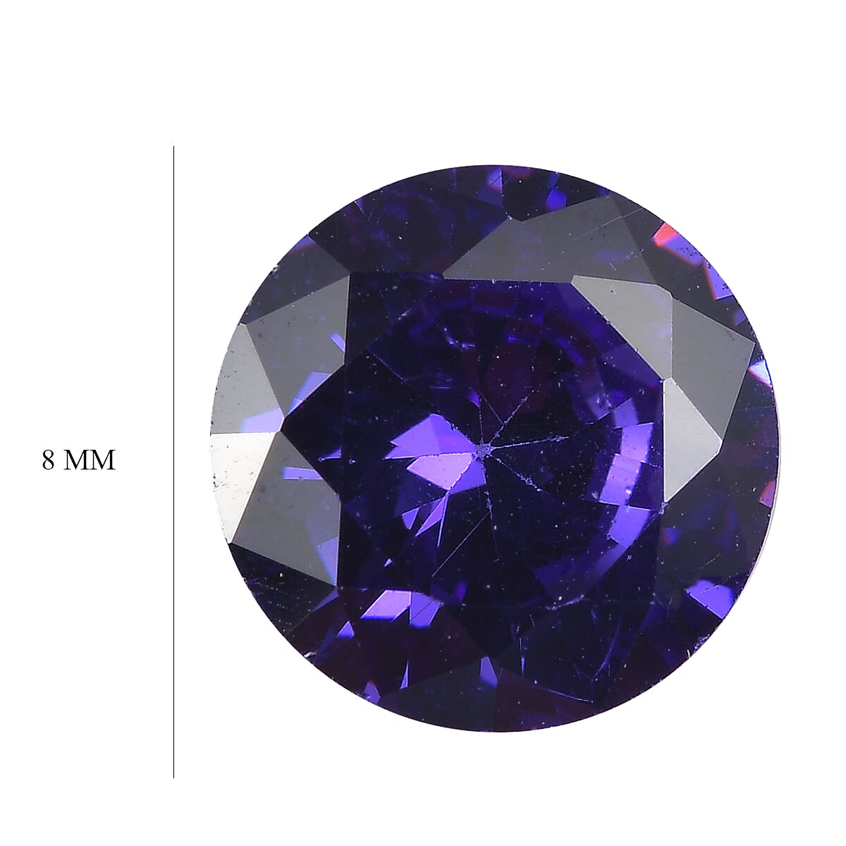 Blue Cubic Zirconia Loose Gemstone in Round Shape 3.1 Ct. 8063775 4