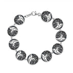 Designer Inspired - Blue Diamond Bracelet (Size - 8) in Platinum Overlay Sterling Silver, Silver Wt. 18.53 Gms