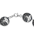 Designer Inspired - Blue Diamond Bracelet (Size - 8) in Platinum Overlay Sterling Silver, Silver Wt. 18.53 Gms