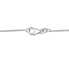 Blue Diamond Necklace (Size - 20) with Lobster Clasp in Rhodium Overlay Sterling Silver 0.20 Ct