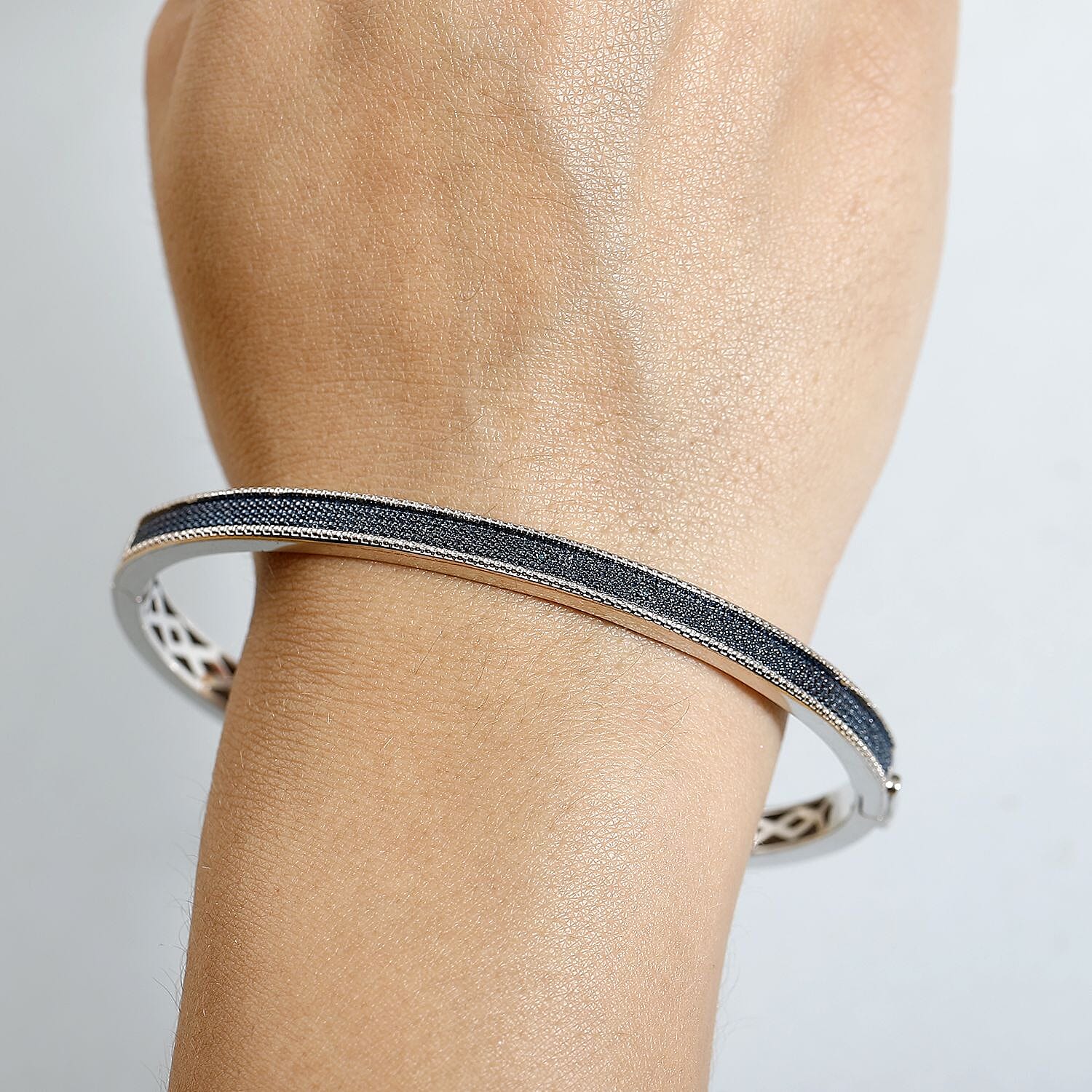 One to Own - Designer Inspired Closeout Deal - Blue Diamond Full Bangle (Size 7.5) 7978920 3