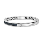 One to Own - Designer Inspired Closeout Deal - Blue Diamond Full Bangle (Size 7.5)
