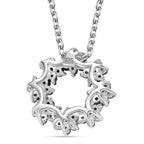 Blue Diamond Pendant with Chain (Size 20) in Rhodium Overlay  Sterling Silver 0.49 Ct.
