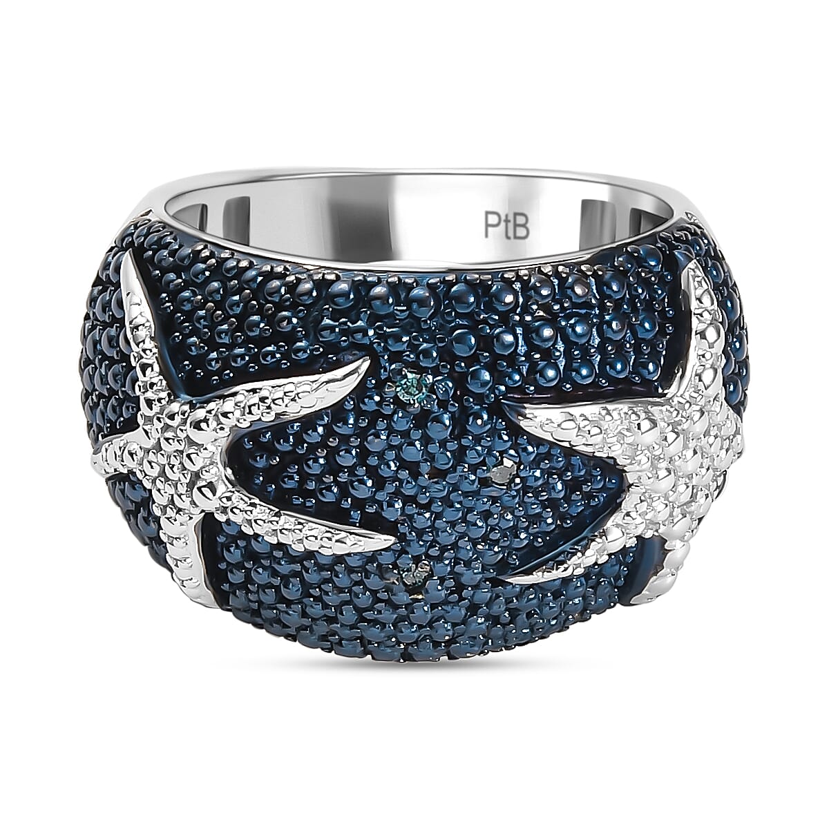 Blue Diamond Star Fish Ring 8057895 0