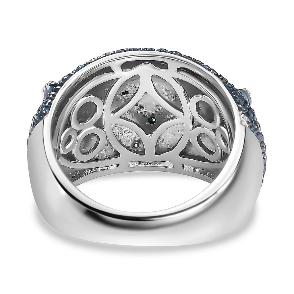 Blue Diamond Star Fish Ring