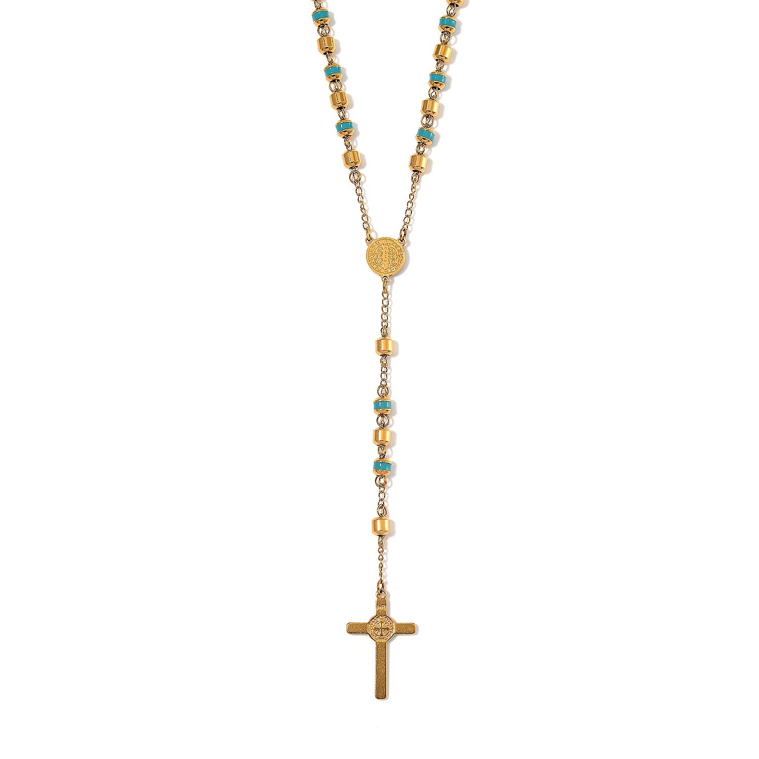 Close Out Deal- Blue Enamel Necklace (Size - 26) in Yellow Tone 7853877 0