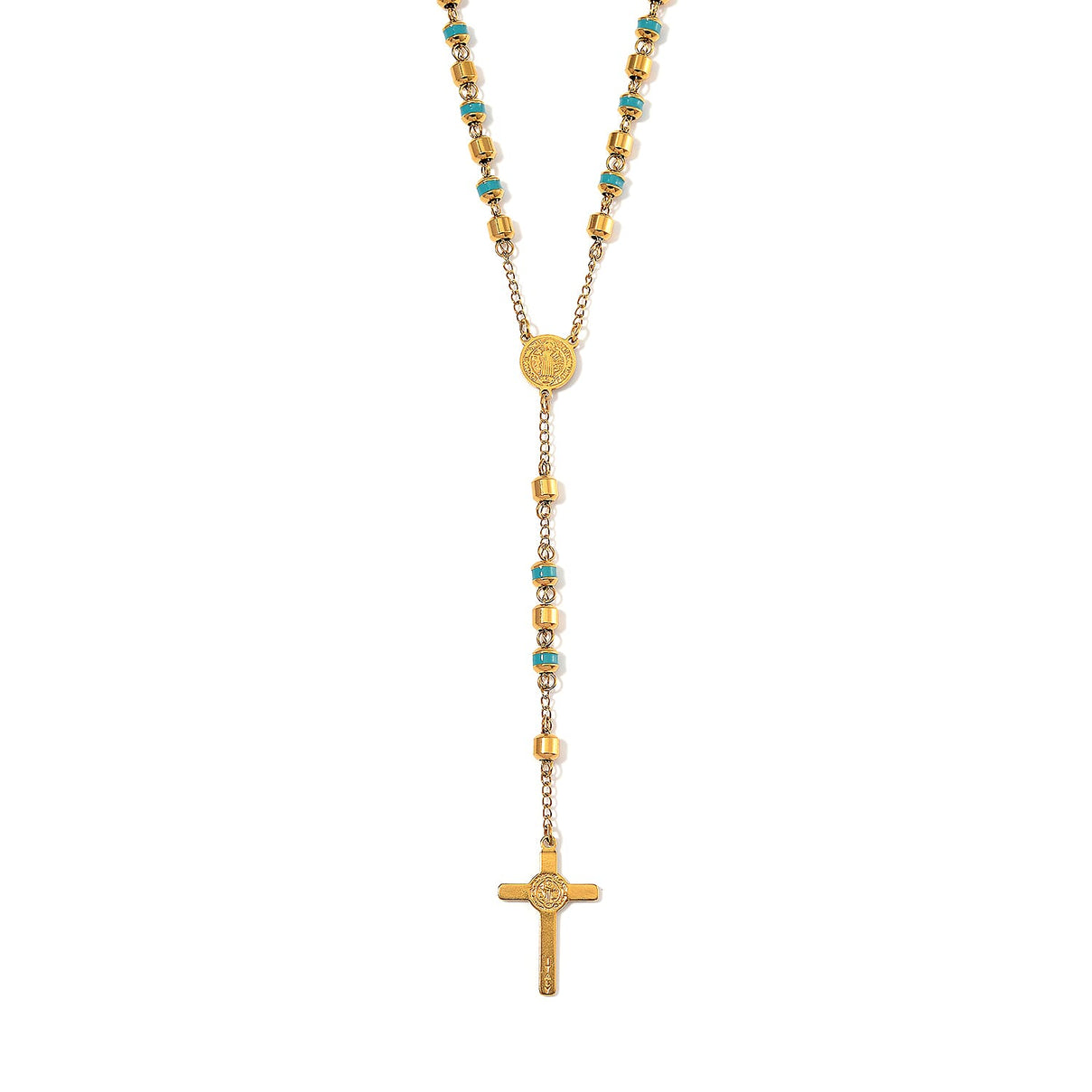 Close Out Deal- Blue Enamel Necklace (Size - 26) in Yellow Tone 7853877 4