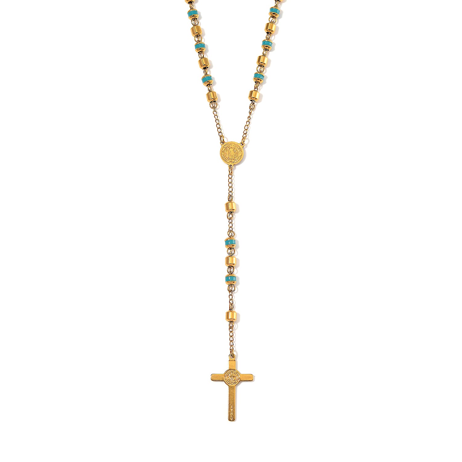 Close Out Deal- Blue Enamel Necklace (Size - 26) in Yellow Tone 7853877 4