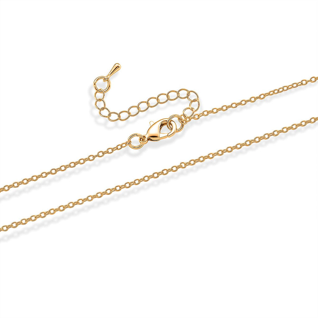 The Luxury Egg Collection -  Enamelled Egg Pendant with Chain (Size 24-2 Ext) - Blue