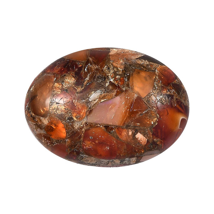 A-Grade Fire opal Matrix Loose Gemstone in Oval Shape (18x13mm) 8.01 ct. 8025875 1