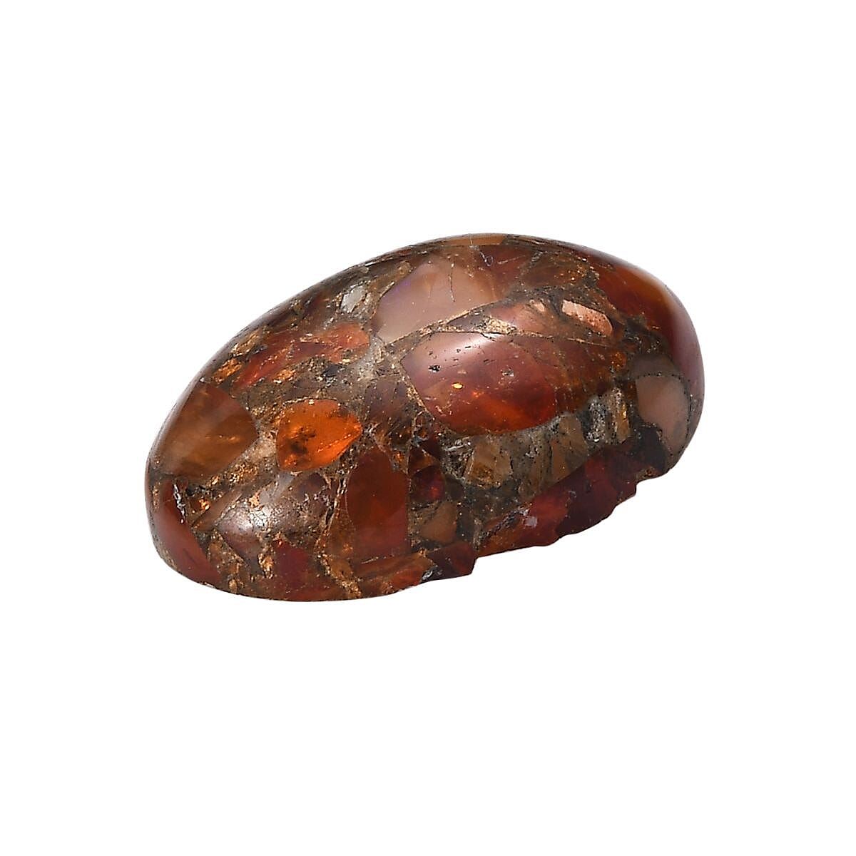 A-Grade Fire opal Matrix Loose Gemstone in Oval Shape (18x13mm) 8.01 ct. 8025875 2
