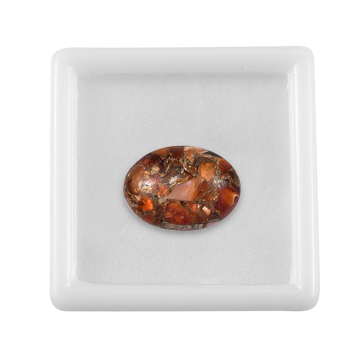 A-Grade Fire opal Matrix Loose Gemstone in Oval Shape (18x13mm) 8.01 ct. 8025875 3