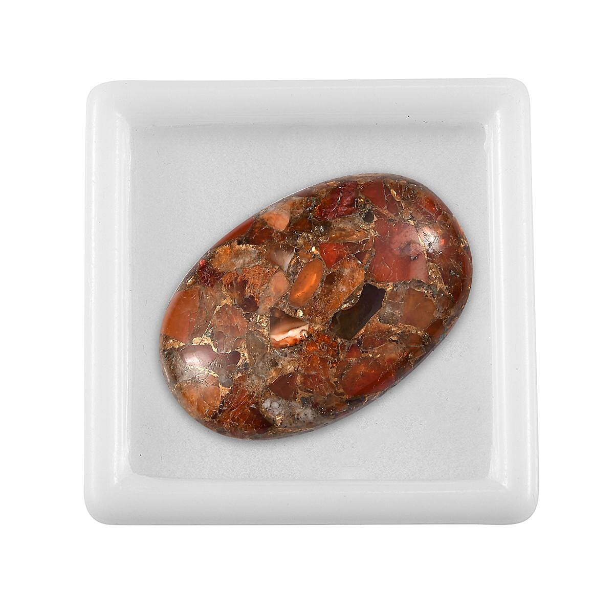 A-Grade Fire opal Matrix Loose Gemstone in Oval Shape (30x20mm) 23.22 ct. 8025874 3