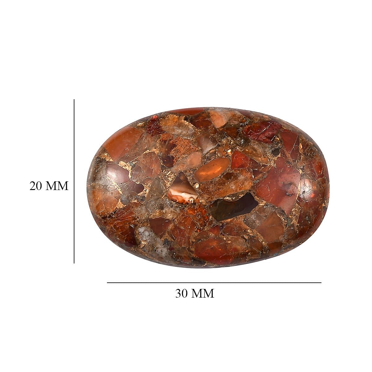 A-Grade Fire opal Matrix Loose Gemstone in Oval Shape (30x20mm) 23.22 ct. 8025874 4