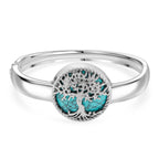 Tree of Life Collection - Blue Sandstone Cuff Bangle (Size 7.5)