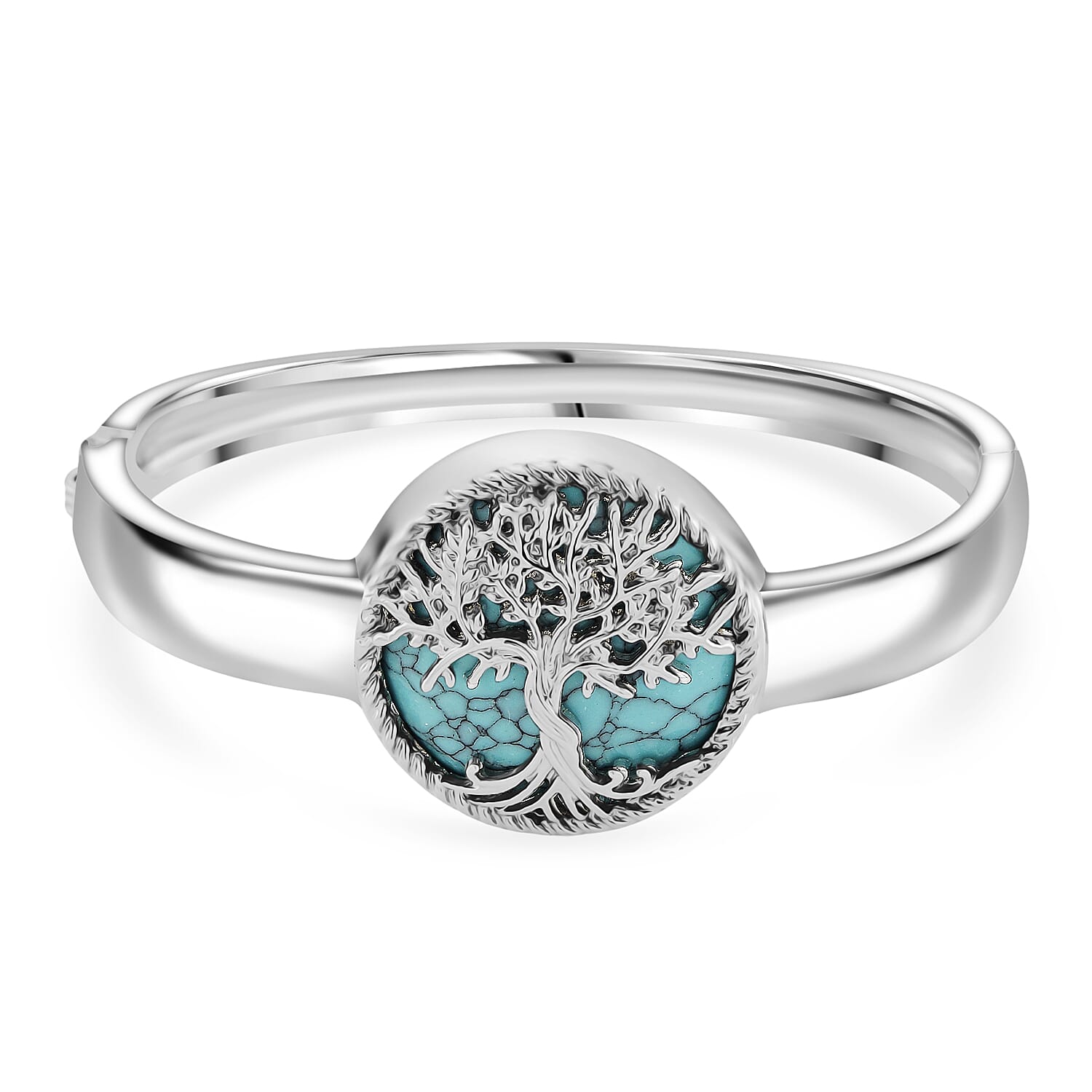 Tree of Life Collection - Blue Sandstone Cuff Bangle (Size 7.5) 8275502 0