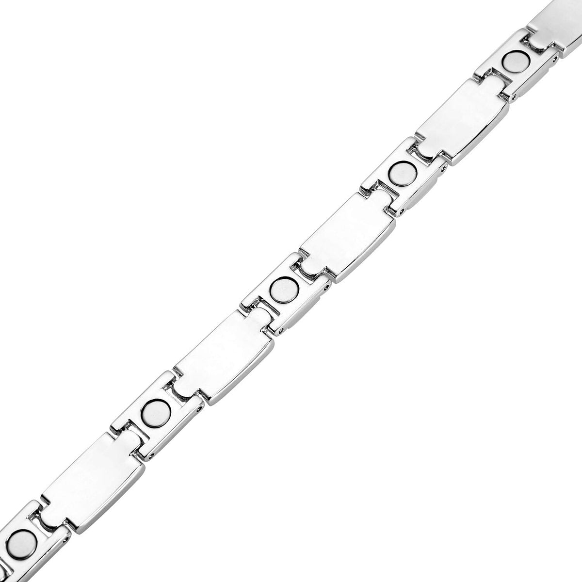 Blue Howlite Magnetic Bracelet (Size - 7.25) in Silver Tone 10.00 Ct. 7018374 5