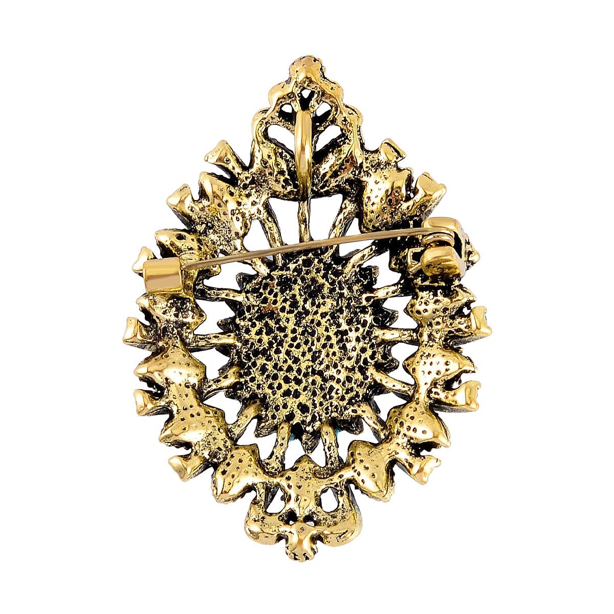 Blue Howlite Vintage Floral Brooch 7639830 8