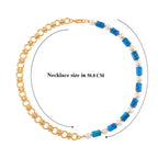Blue Howlite & White Shell Pearl Beads Necklace (Size - 20) 140.00 Ct.