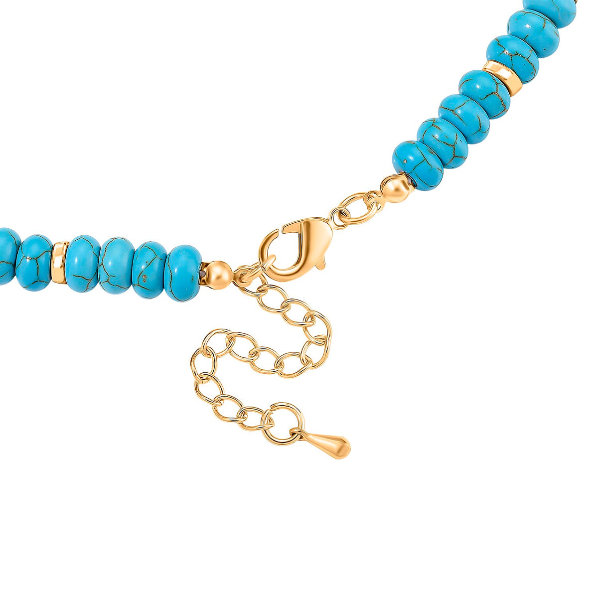 Blue Howlite &amp; White Shell Pearl Necklace (Size 20 - 2 Ext) 200.00 Ct. 8192753 4