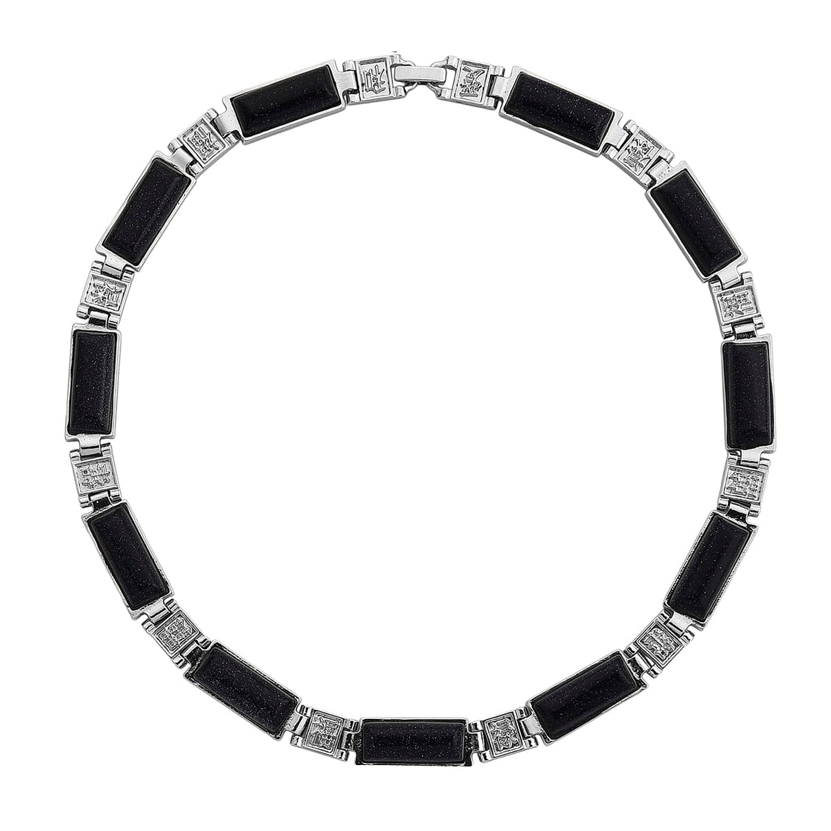 Designer Inspired - Blue Sandstone Magnetic Therapy Necklace (Size - 16) 50.00 Ct. 8413020 4