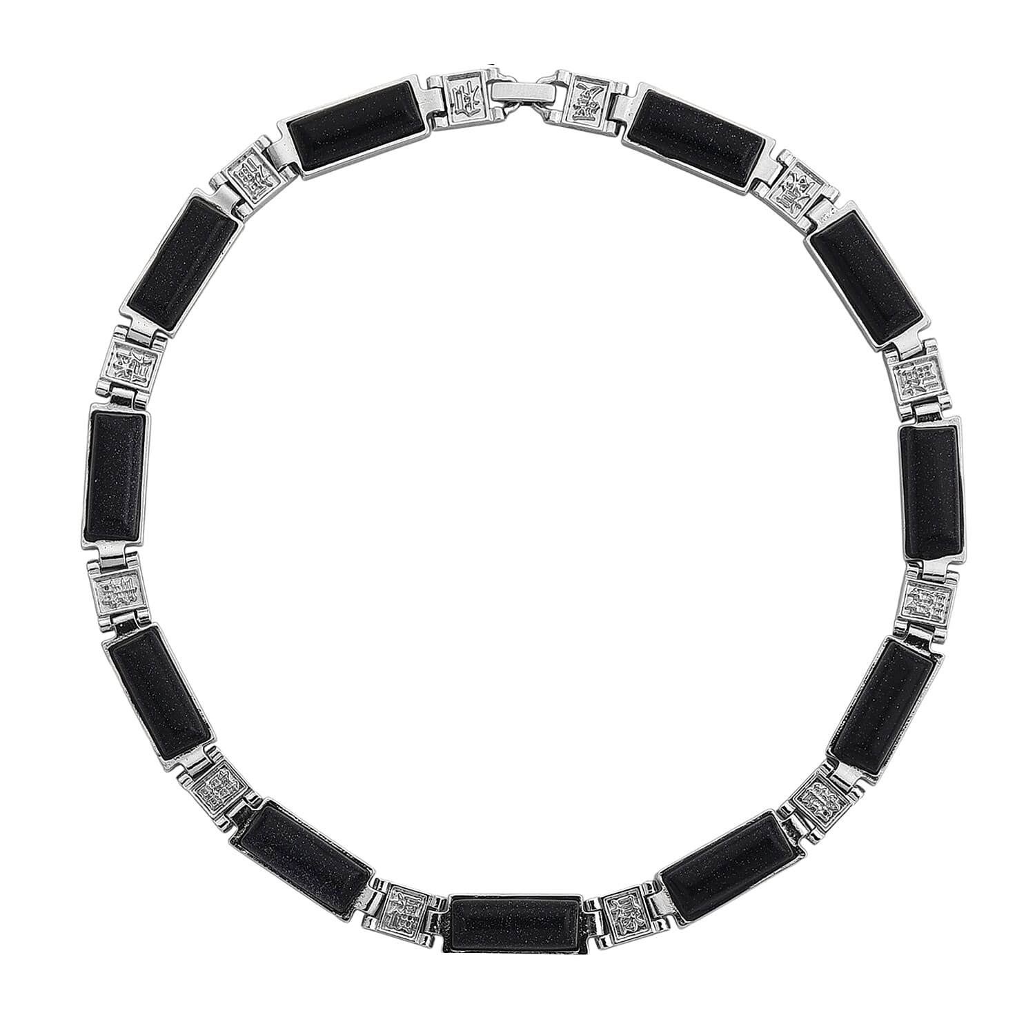 Designer Inspired - Blue Sandstone Magnetic Therapy Necklace (Size - 16) 50.00 Ct. 8413020 4
