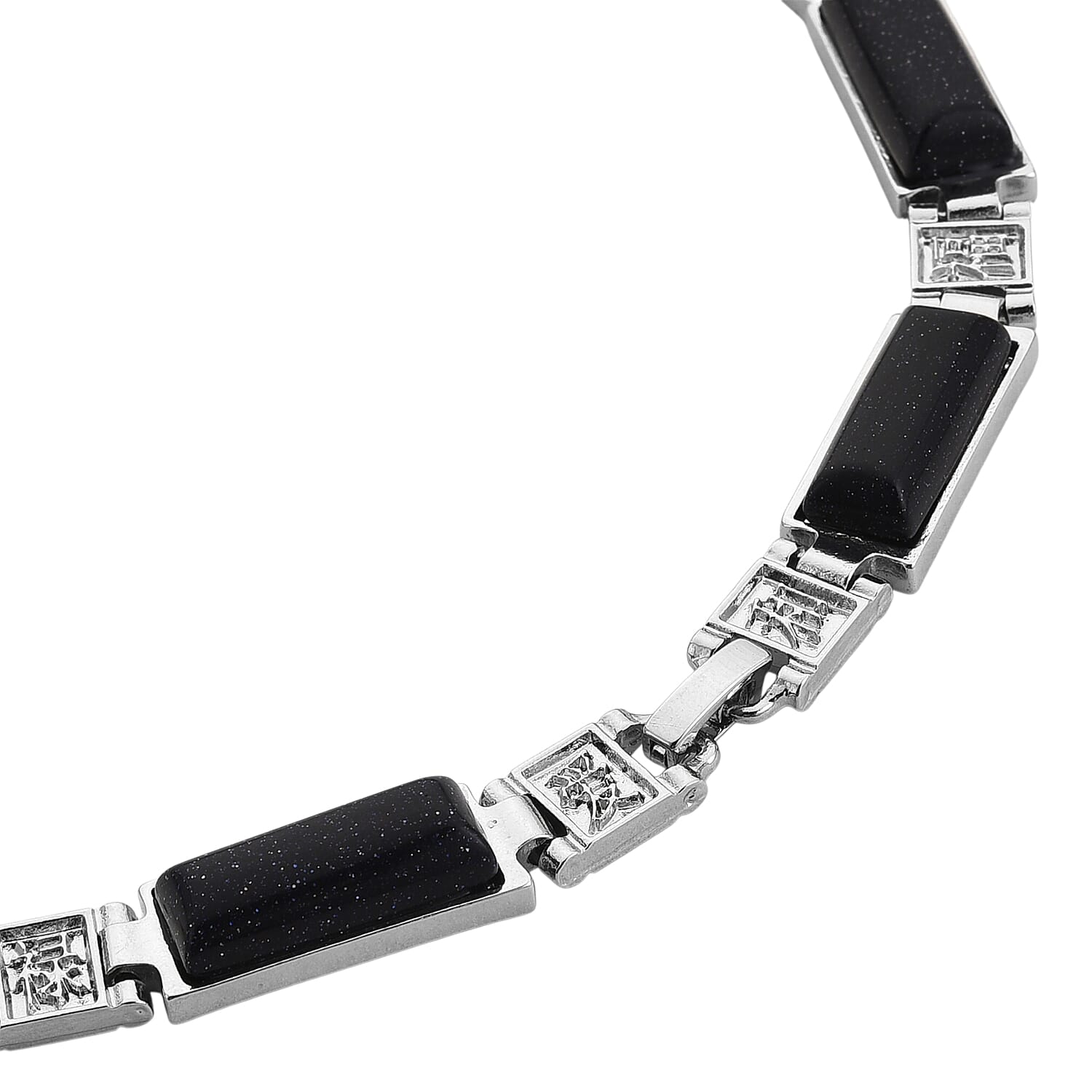 Designer Inspired - Blue Sandstone Magnetic Therapy Necklace (Size - 16) 50.00 Ct. 8413020 5