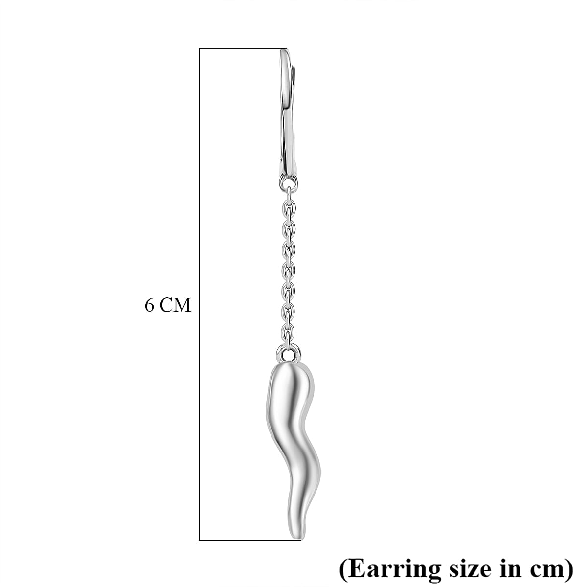 GP Blue Sapphire Dangle Chilli Earrings in Rhodium Overlay Sterling Silver 7981199 5