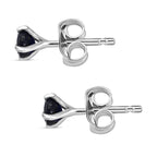 Blue Sapphire Earrings in Platinum Overlay Sterling Silver
