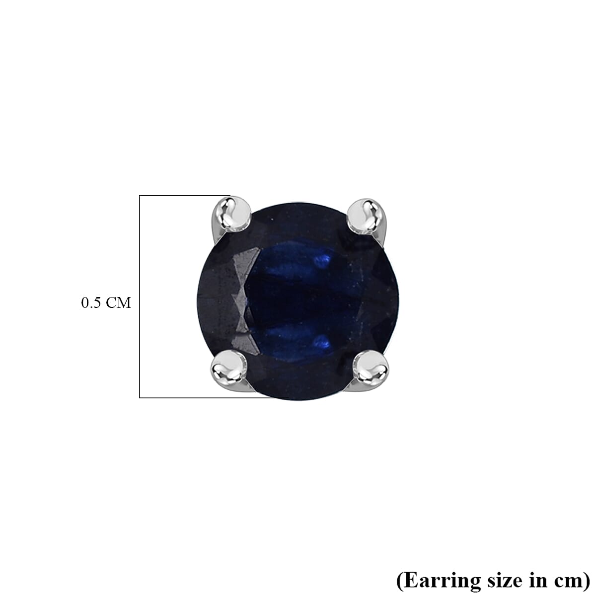 Blue Sapphire Earrings in Platinum Overlay Sterling Silver 7544887 4