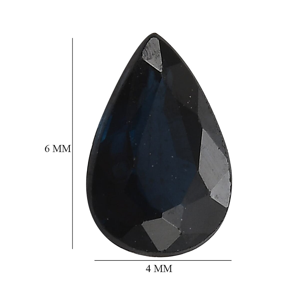 Blue Sapphire Gemstone in Pear Shape 0.50 Ct.