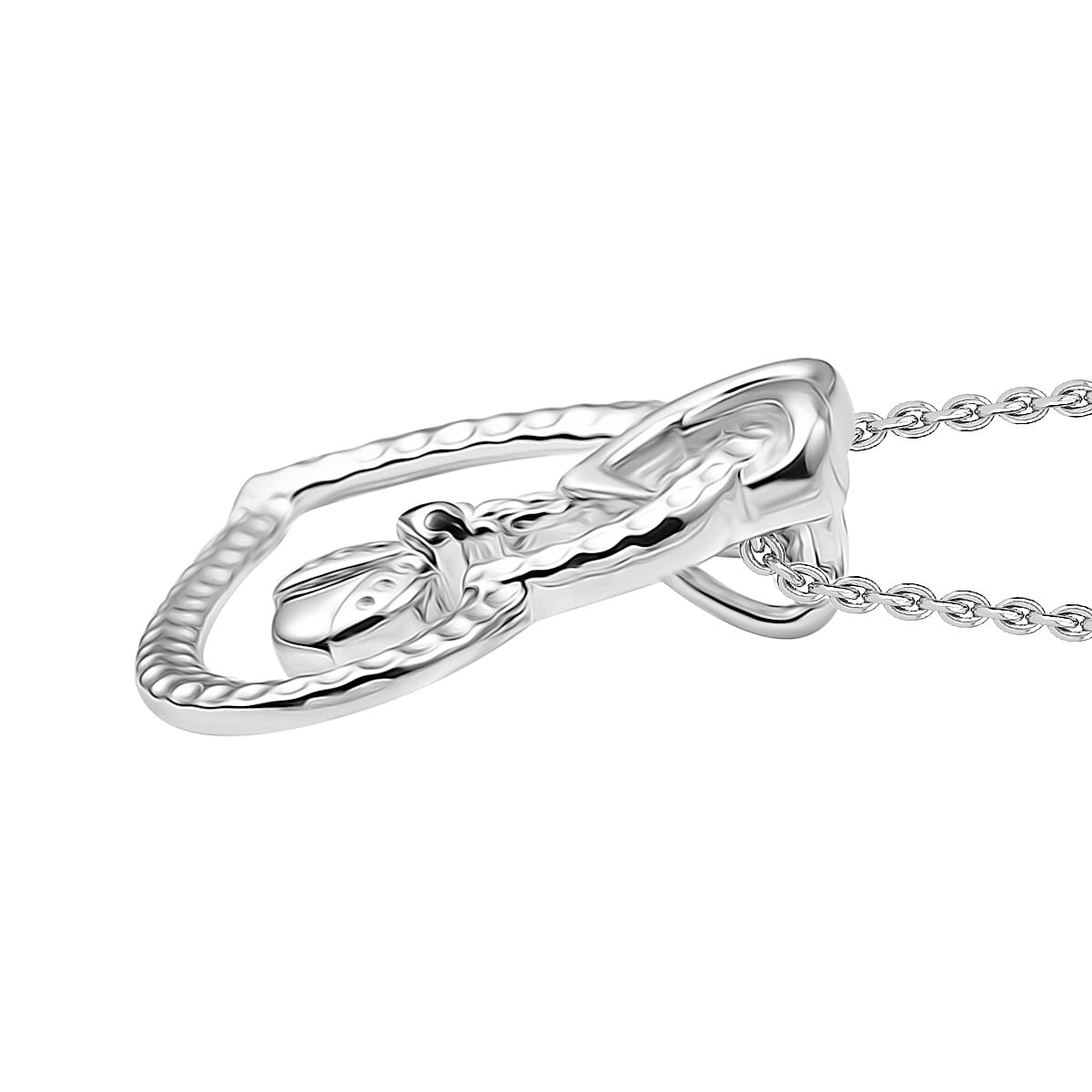 Blue Sapphire Pendant with Chain (Size 20) in Rhodium Overlay Sterling Silver 4366485 4