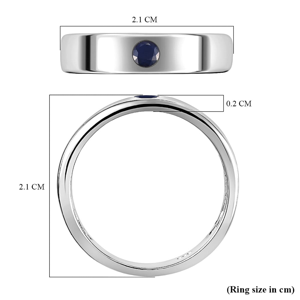 Masoala Sapphire (FF) in Platinum Overlay Sterling Silver Ring