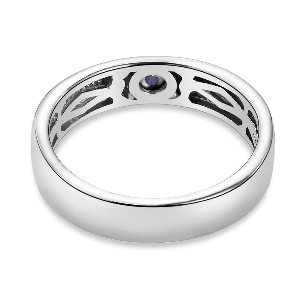 Masoala Sapphire (FF) in Platinum Overlay Sterling Silver Ring