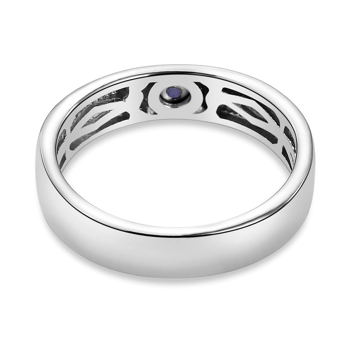 Blue Sapphire Ring in Platinum Plated Sterling Silver 3634709 3