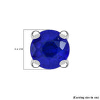 Premium Vietnamese Cobalt Blue Spinel Earrings With Push Back in Sterling Silver 1.28 Ct.