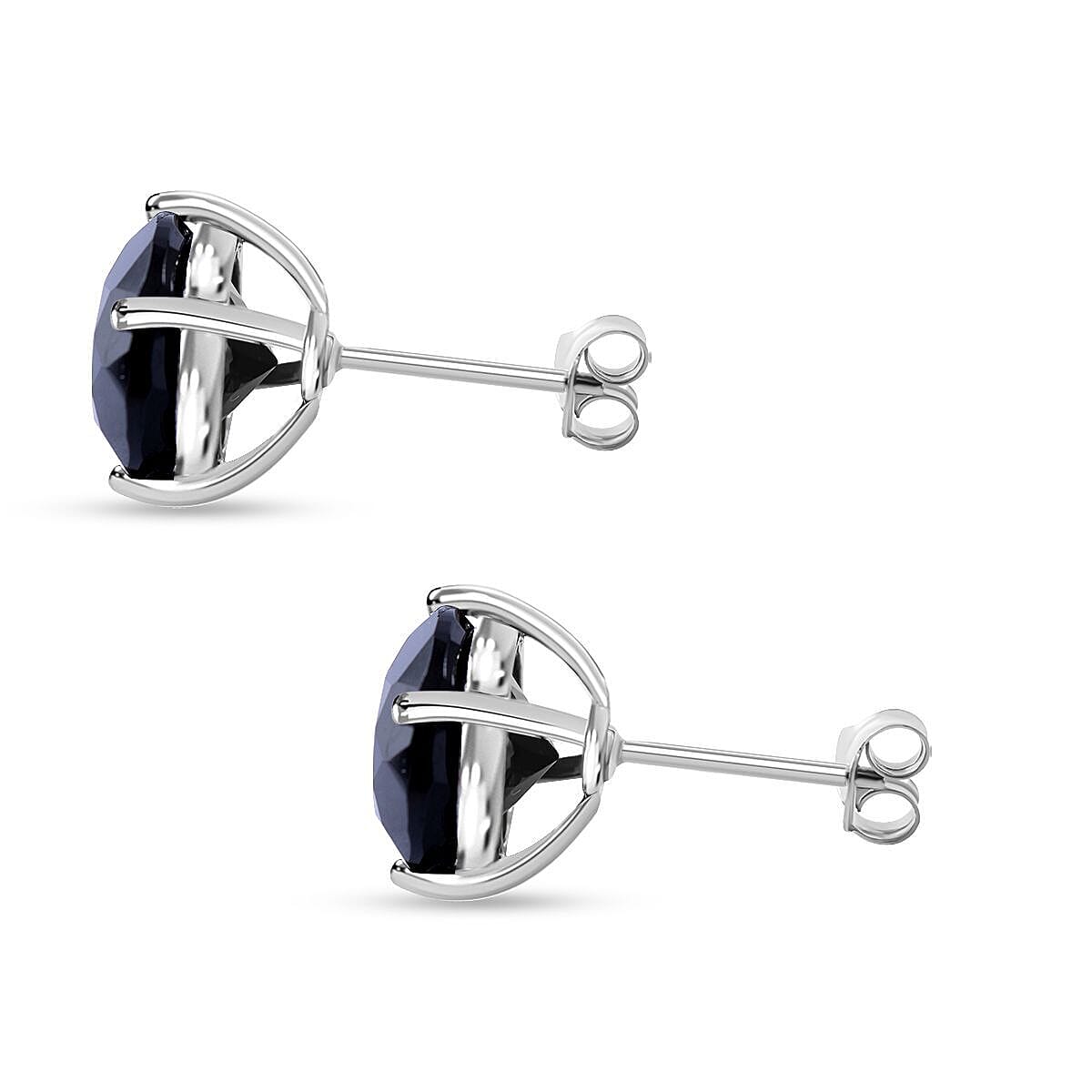 Close Out Deal- Boi Ploi Black Spinel Stud Earrings in Rhodium Overlay Sterling Silver 10.00 Ct. 7256064 3