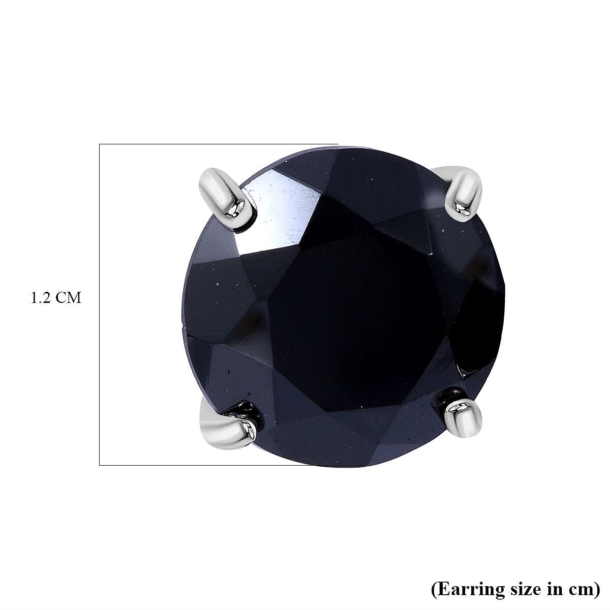 Close Out Deal- Boi Ploi Black Spinel Stud Earrings in Rhodium Overlay Sterling Silver 10.00 Ct. 7256064 4
