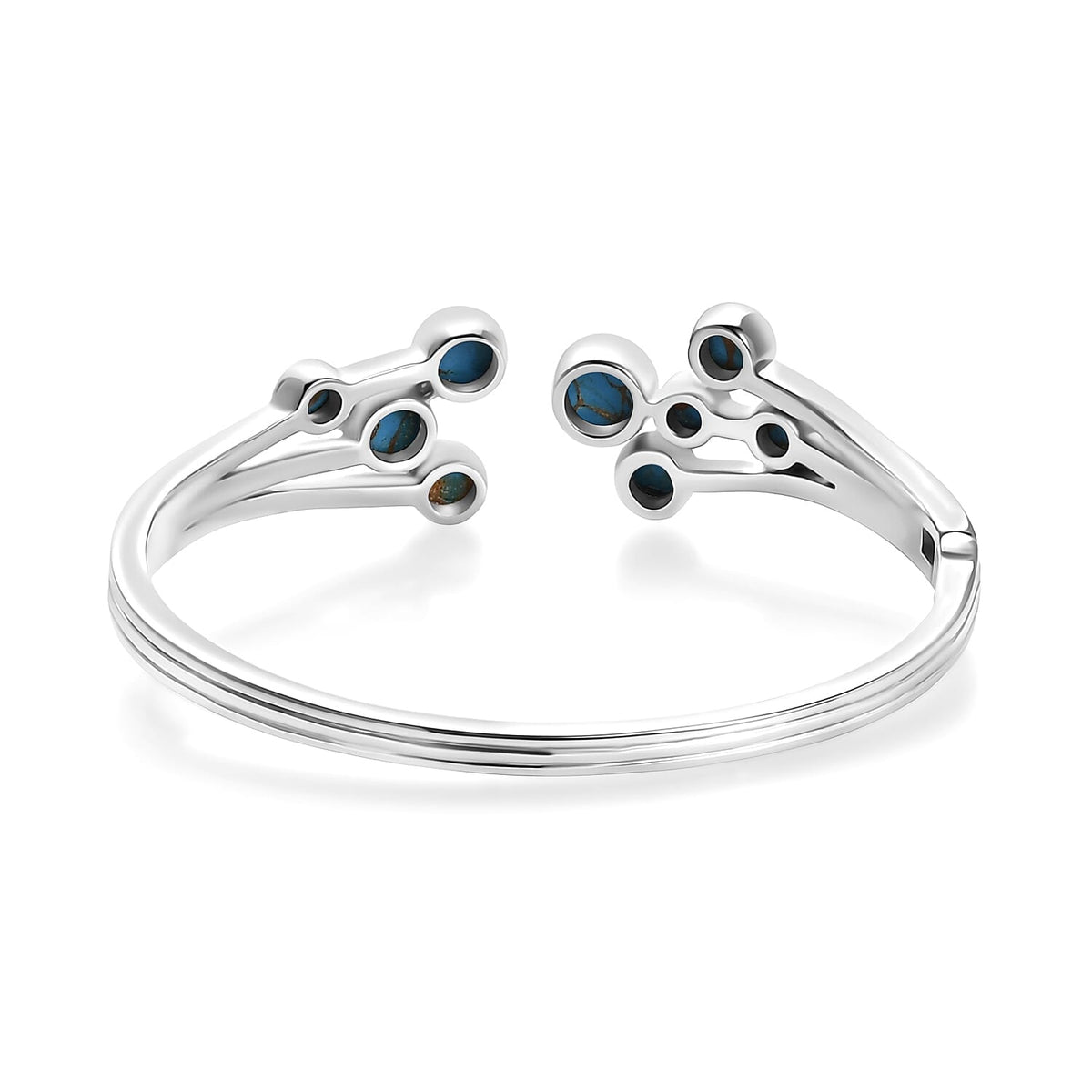 Designer Inspired -Blue Turquoise Full Bangle (Size 7.5) 8111578 4