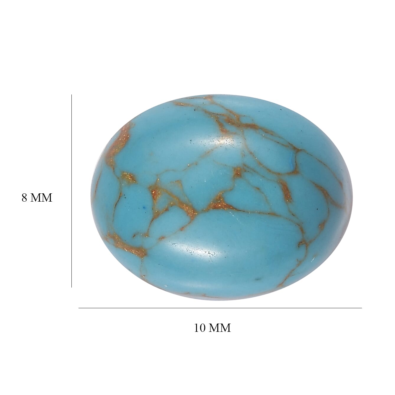 2.1 Ct. Blue Turquoise Loose Gemstone in Oval Shape 8063801 4