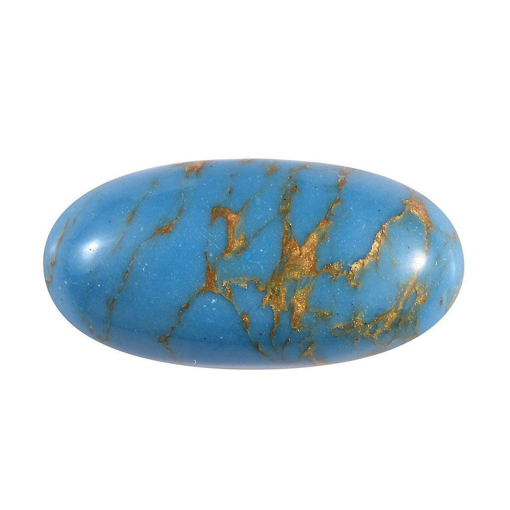 Blue Turquoise Oval 20x10 mm