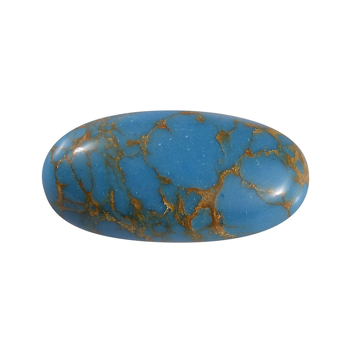 Blue Turquoise Loose Gemstone in Oval Shape (20x10mm) 7851327 0